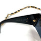 CHANEL 01456 Chain CC Coco Mark Logo Eyeglasses Eyewear Glasses Sunglasses Plastic Unisex Black