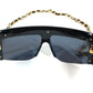 CHANEL 01456 Chain CC Coco Mark Logo Eyeglasses Eyewear Glasses Sunglasses Plastic Unisex Black
