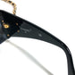 CHANEL 01456 Chain CC Coco Mark Logo Eyeglasses Eyewear Glasses Sunglasses Plastic Unisex Black