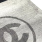 CHANEL バイカラー ロゴ フリンジ マフラー ショール 大判 ストール カシミヤ ユニセックス ブラック