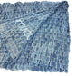 LOUIS VUITTON Logo Fringe Muffler Shawl Large Stole Cotton Unisex Blue