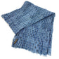 LOUIS VUITTON Logo Fringe Muffler Shawl Large Stole Cotton Unisex Blue