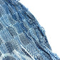 LOUIS VUITTON Logo Fringe Muffler Shawl Large Stole Cotton Unisex Blue