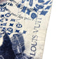 LOUIS VUITTON Logo Scarf Silk Unisex Blue