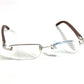 CARTIER Logo Eyeglasses Eyewear Glasses Sunglasses Wood Unisex Brown