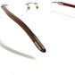 CARTIER Logo Eyeglasses Eyewear Glasses Sunglasses Wood Unisex Brown
