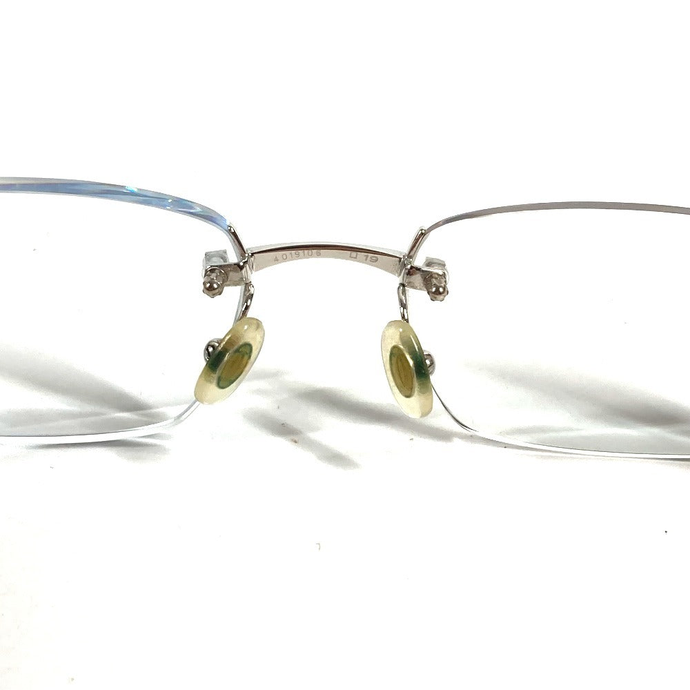 CARTIER Logo Eyeglasses Eyewear Glasses Sunglasses Wood Unisex Brown