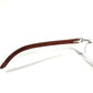 CARTIER Logo Eyeglasses Eyewear Glasses Sunglasses Wood Unisex Brown