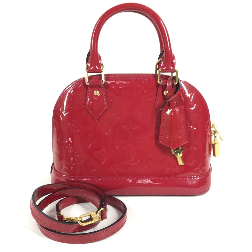 LOUIS VUITTON M91771 Monogram Vernis Alma BB Alma BB Bag 2WAY Bag Shoulder Bag Crossbody Bag Handbag Monogram Vernis Canvas Women's Rose Indien Red