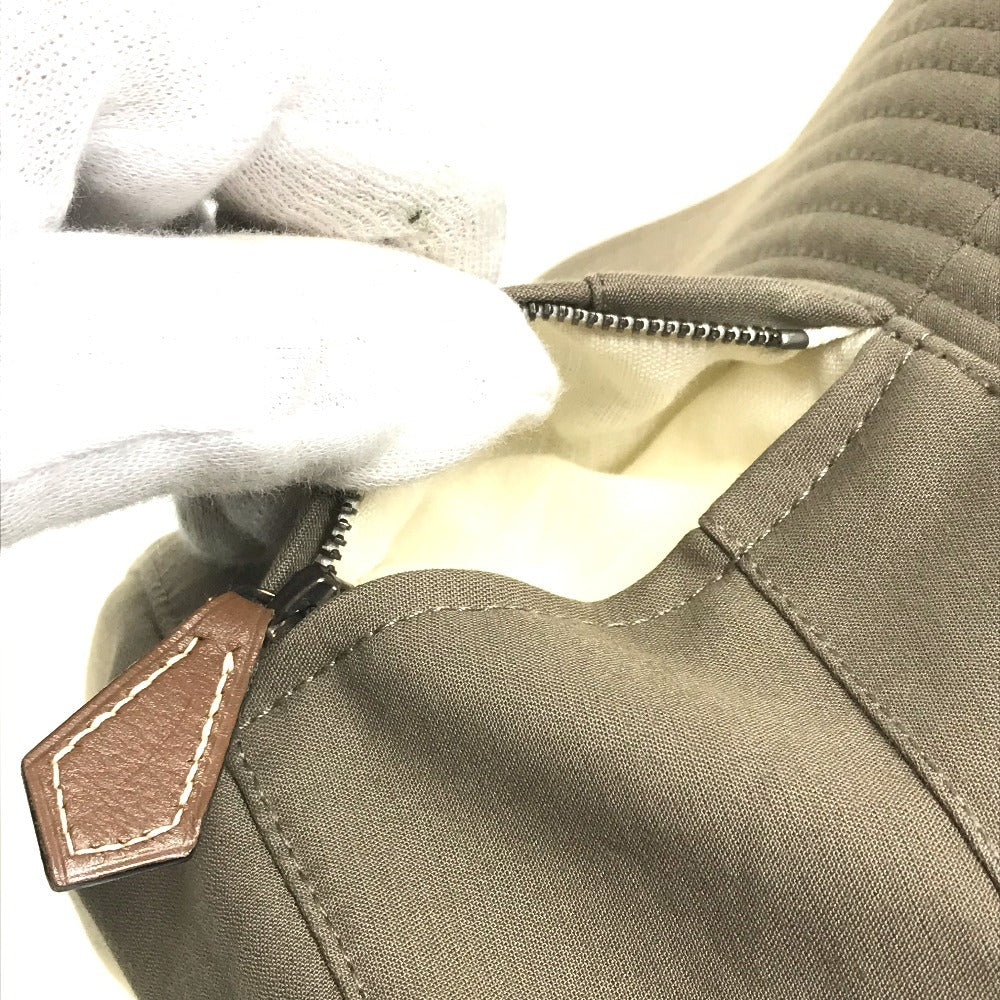 HERMES ジップアップ ハット帽 帽子 バケットハット ボブハット ハット コットン ユニセックス カーキ