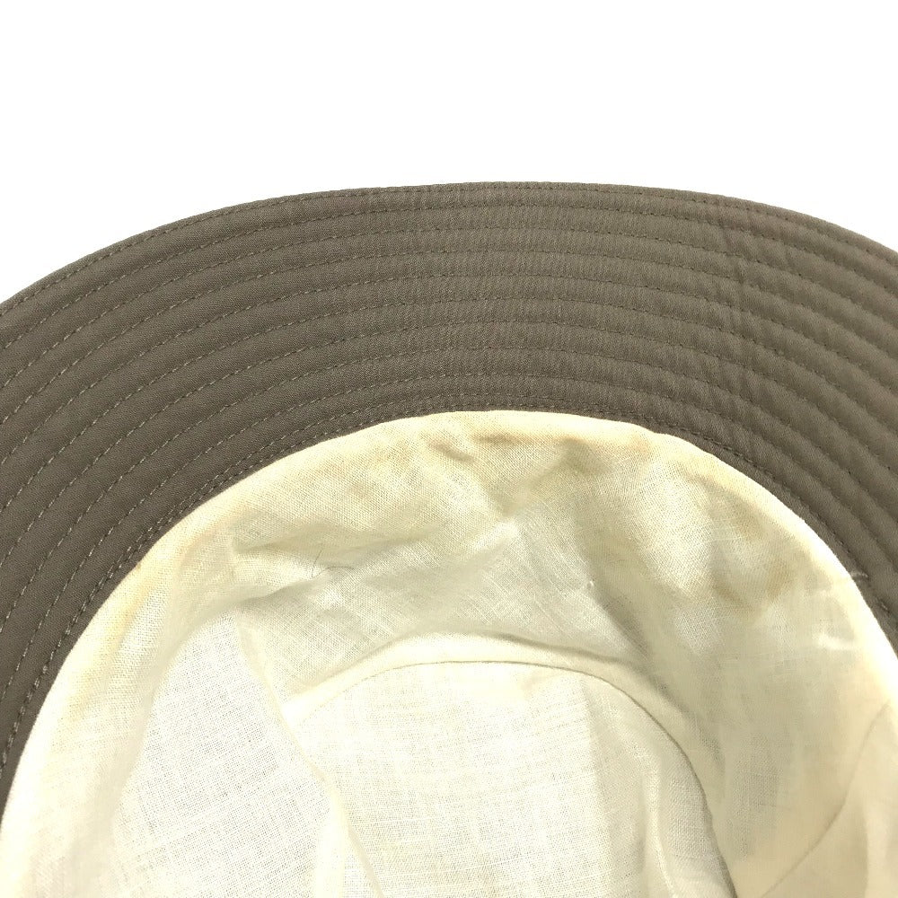 HERMES ジップアップ ハット帽 帽子 バケットハット ボブハット ハット コットン ユニセックス カーキ