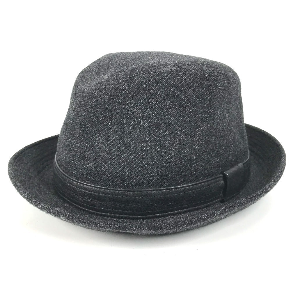 HERMES Hat Bucket Hat Bob Hat Wool Unisex Navy