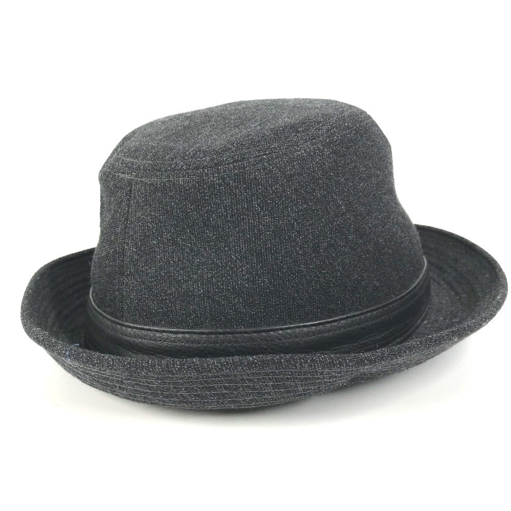 HERMES Hat Bucket Hat Bob Hat Wool Unisex Navy