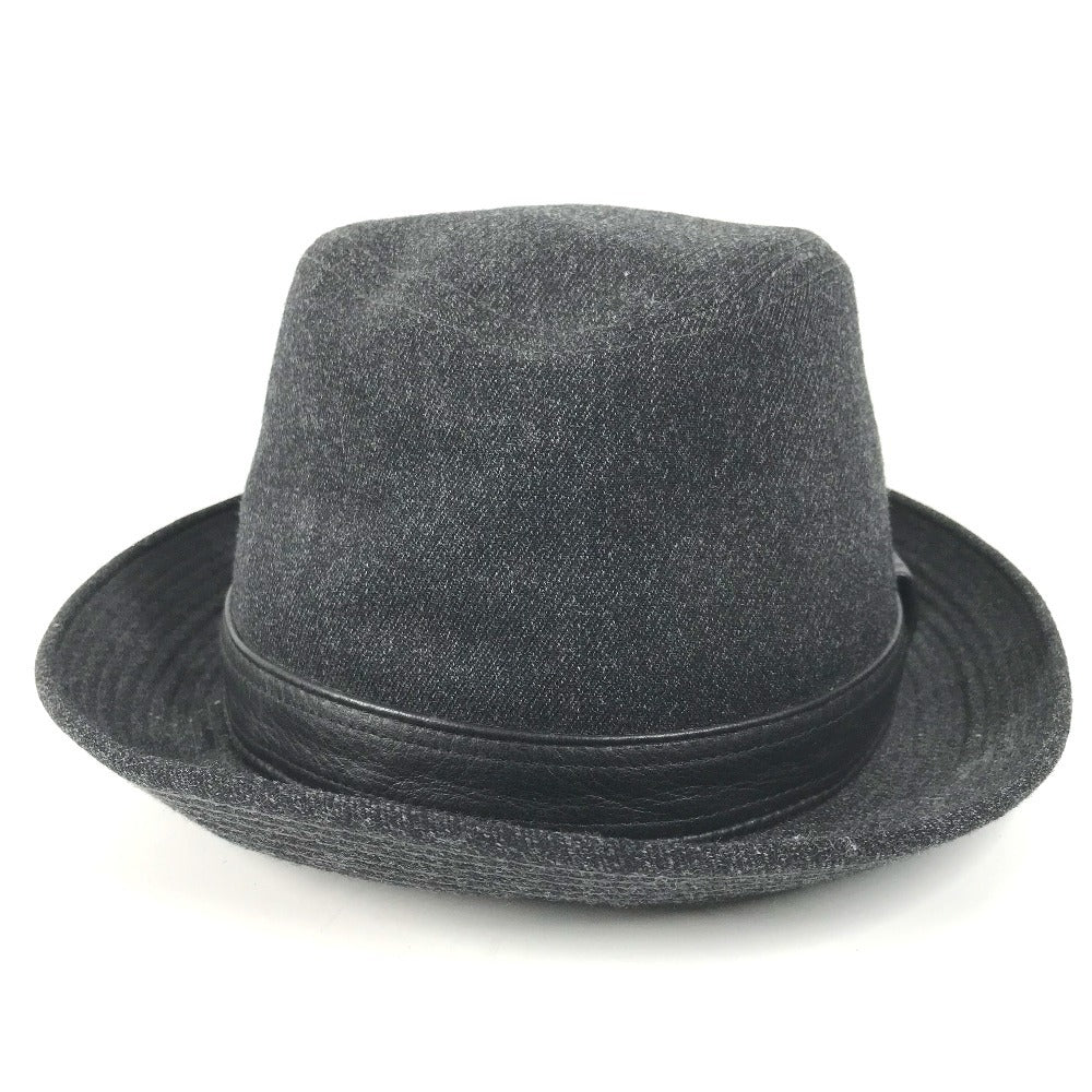 HERMES Hat Bucket Hat Bob Hat Wool Unisex Navy