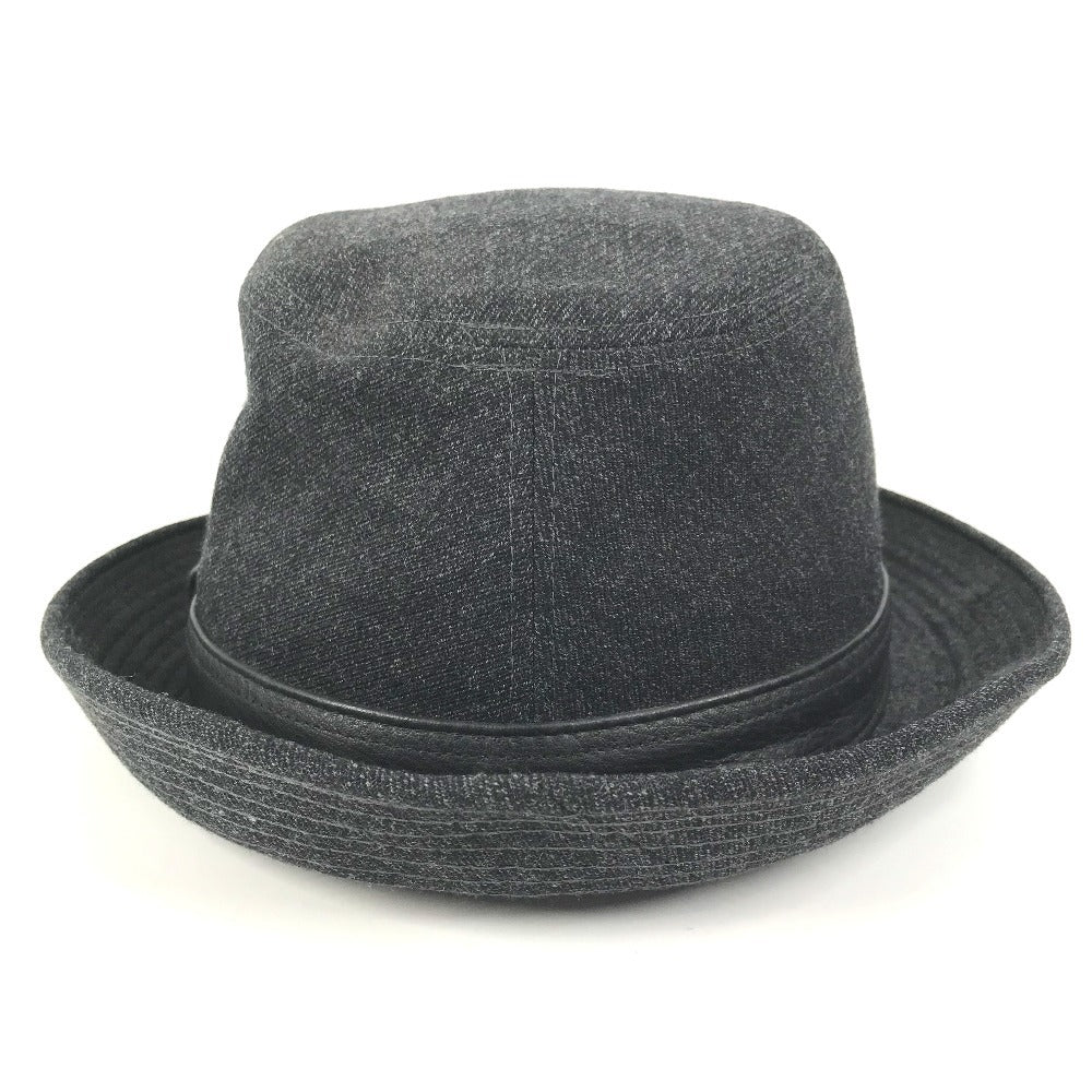 HERMES Hat Bucket Hat Bob Hat Wool Unisex Navy