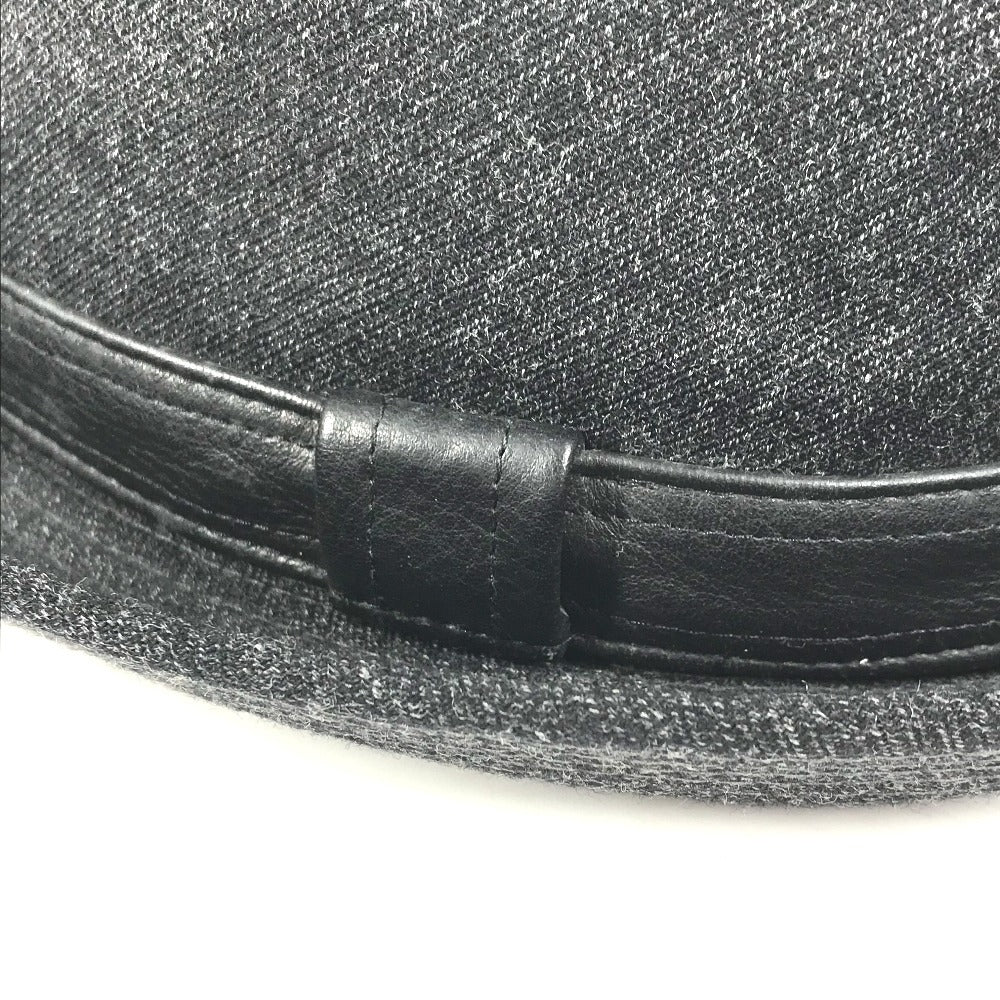 HERMES Hat Bucket Hat Bob Hat Wool Unisex Navy