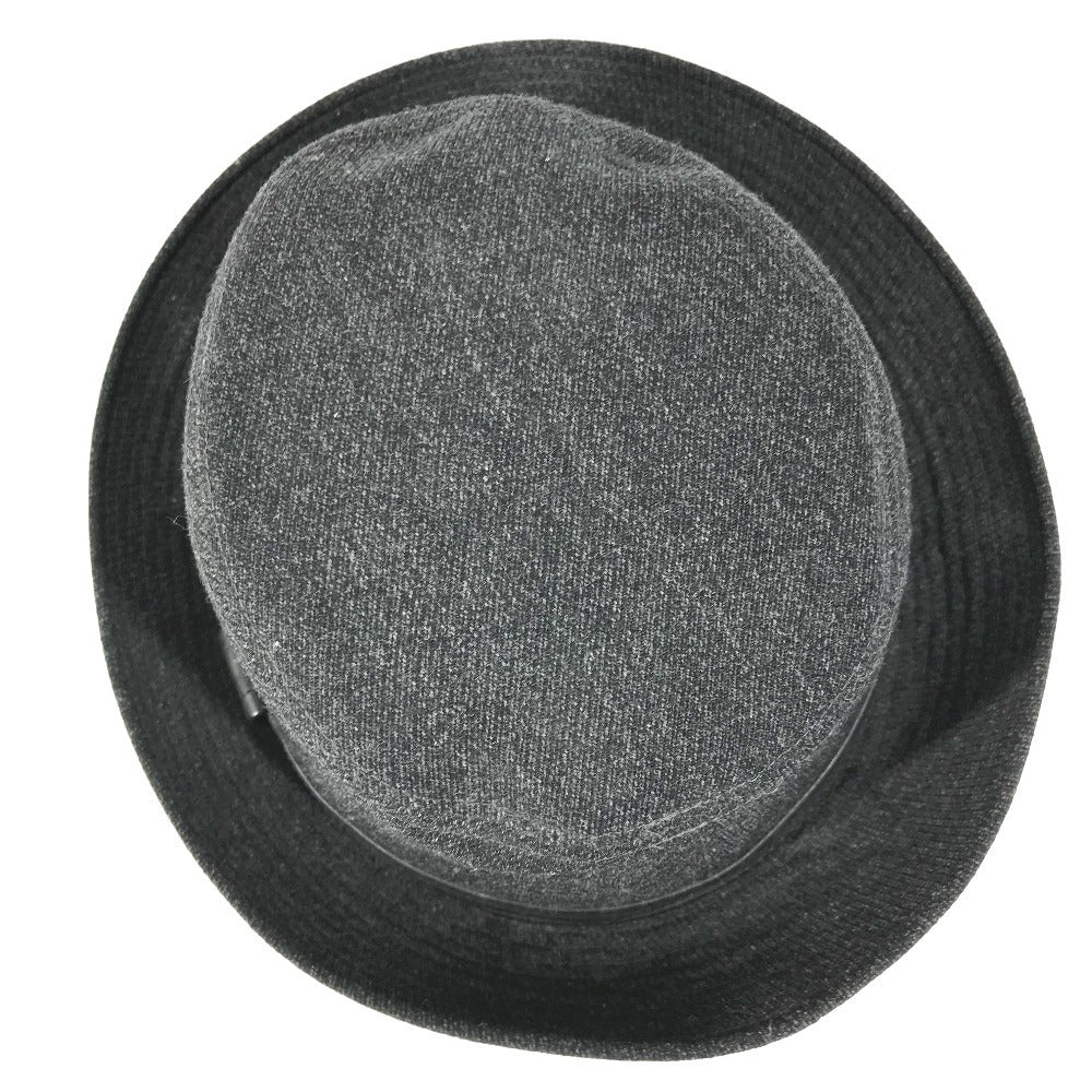 HERMES Hat Bucket Hat Bob Hat Wool Unisex Navy