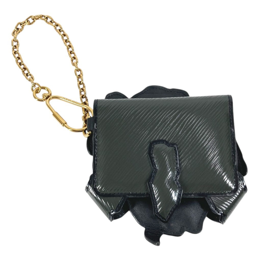 LOUIS VUITTON M63897 Epi Catogram Dog Card Holder Dog Card Holder Pass Case Chain Key Holder Bag Charm Card Case Epi Leather Unisex Black