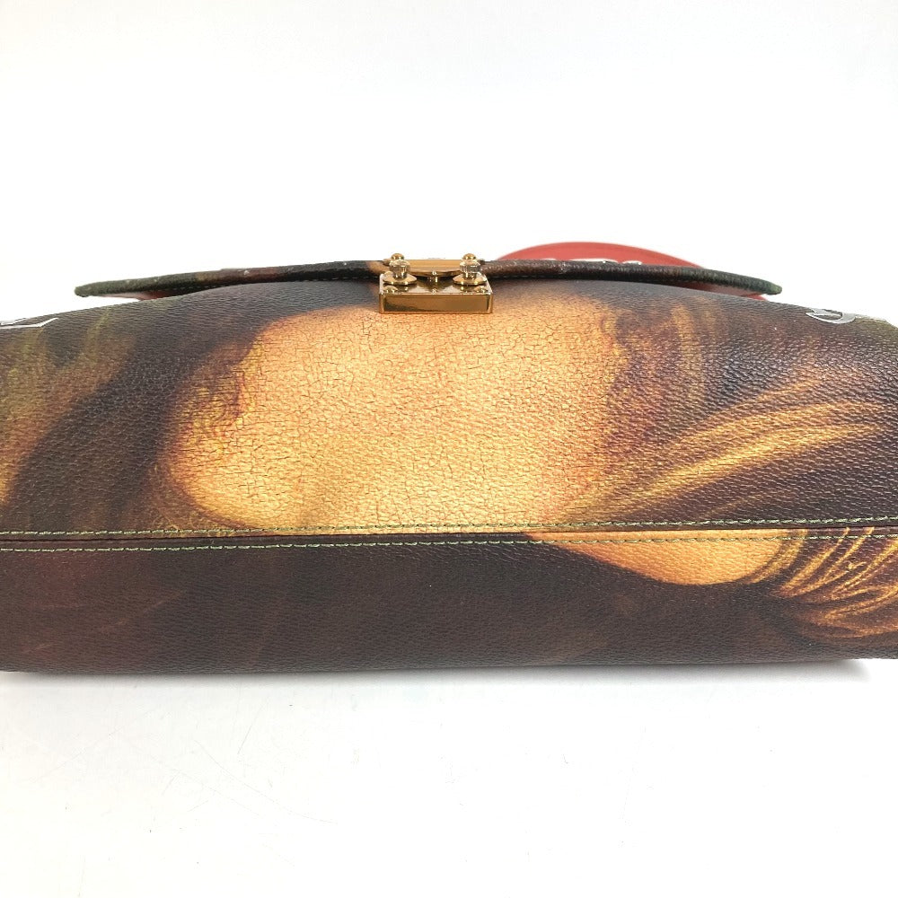LOUIS VUITTON M64626 マスターズコレクション モナリザ Wチェーンバッグ カバン チェーンバッグ 斜め掛け フラップ ハンドバッグ ショルダーバッグ レザー ユニセックス ピンク