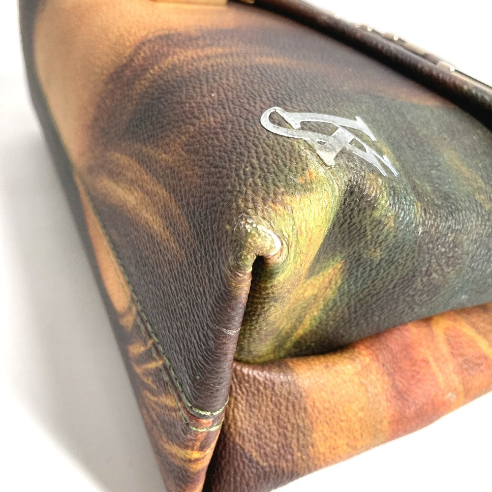 LOUIS VUITTON M64626 マスターズコレクション モナリザ Wチェーンバッグ カバン チェーンバッグ 斜め掛け フラップ ハンドバッグ ショルダーバッグ レザー ユニセックス ピンク