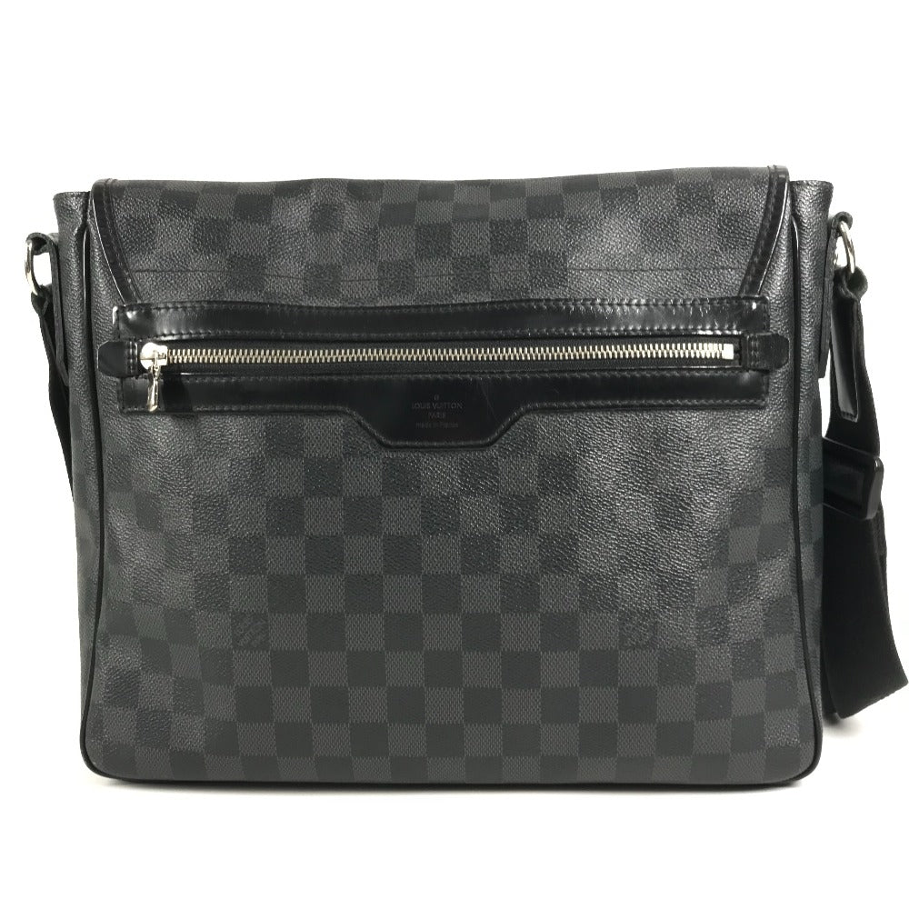 LOUIS VUITTON N58029 Damier Graphite Daniel MM Daniel MM Bag Messenger Bag Flap Shoulder Bag Damier Graphite Canvas Unisex Black