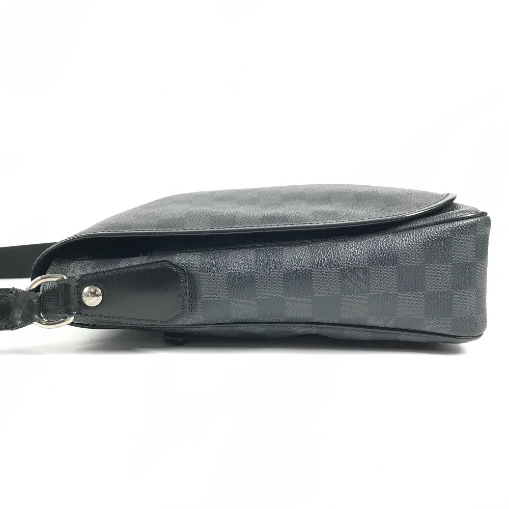 LOUIS VUITTON N58029 Damier Graphite Daniel MM Daniel MM Bag Messenger Bag Flap Shoulder Bag Damier Graphite Canvas Unisex Black