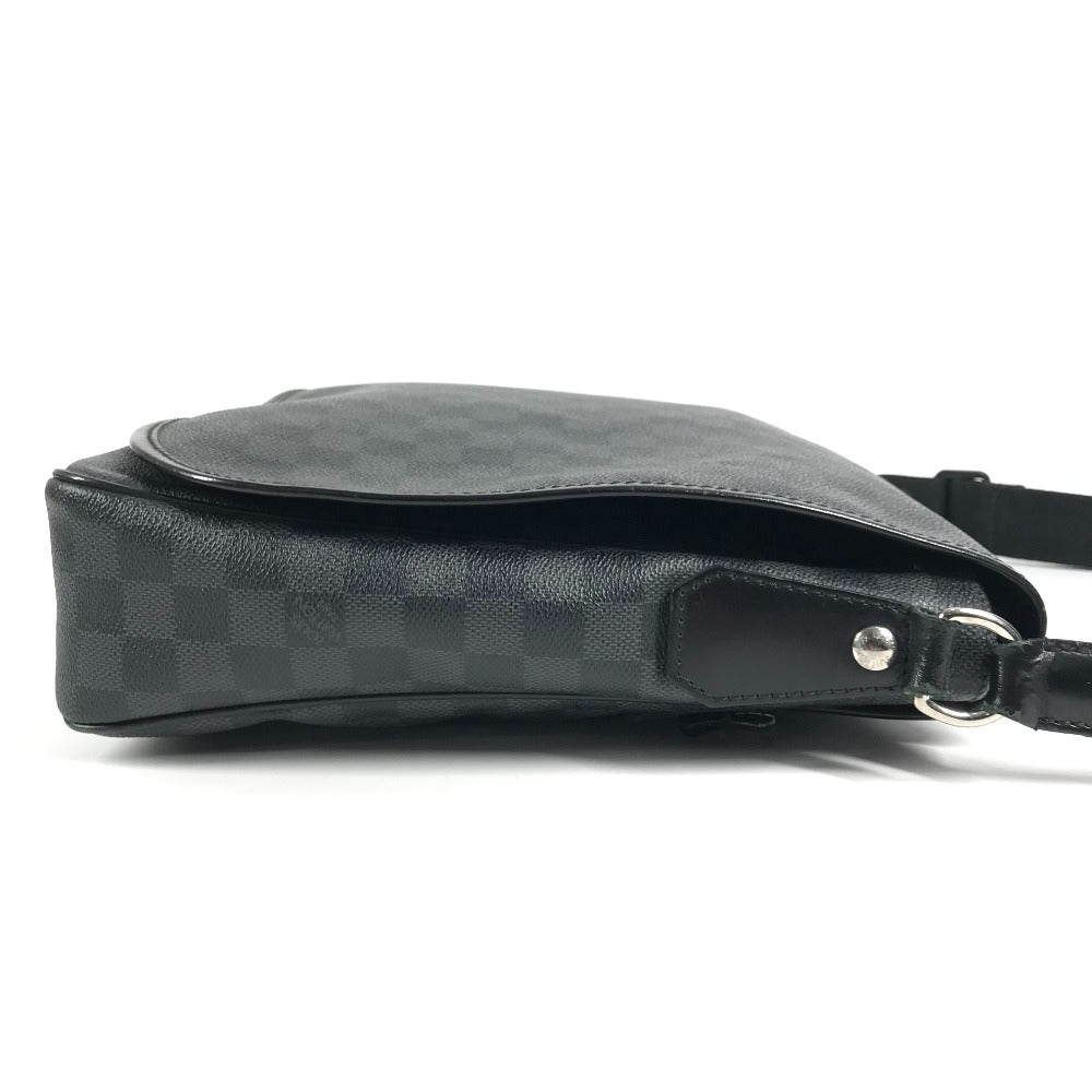 LOUIS VUITTON N58029 Damier Graphite Daniel MM Daniel MM Bag Messenger Bag Flap Shoulder Bag Damier Graphite Canvas Unisex Black