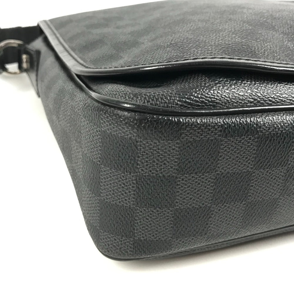 LOUIS VUITTON N58029 Damier Graphite Daniel MM Daniel MM Bag Messenger Bag Flap Shoulder Bag Damier Graphite Canvas Unisex Black
