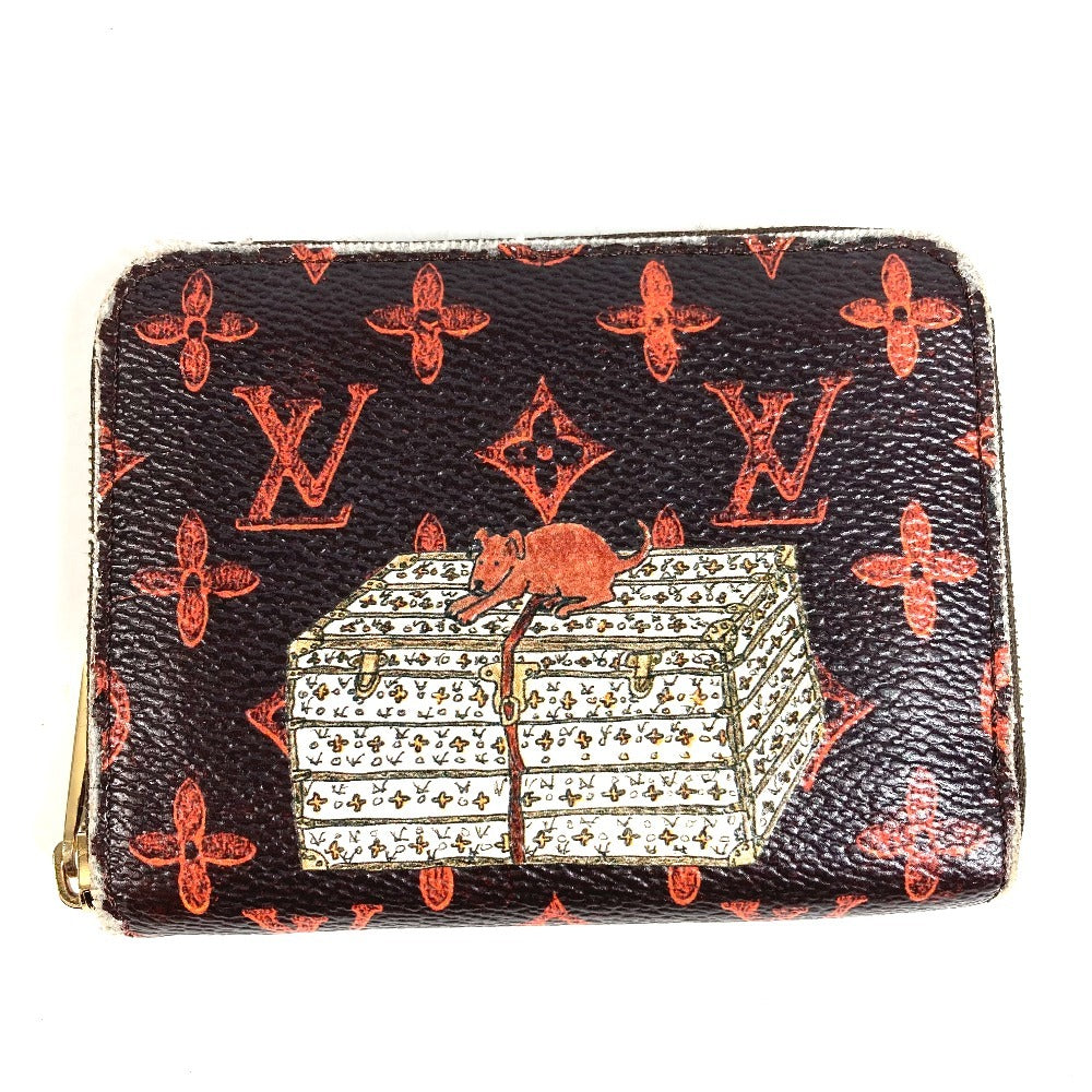 LOUIS VUITTON M63883 モノグラム キャットグラム ジッピーコインパース 小銭入れ 財布 ラウンドファスナー コインケース モノグラムキャンバス ユニセックス ブラウン