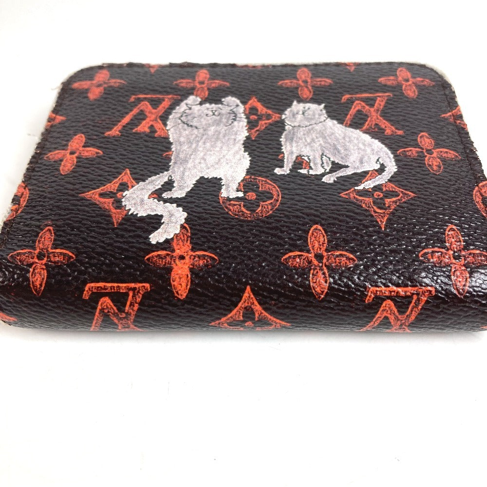 LOUIS VUITTON M63883 モノグラム キャットグラム ジッピーコインパース 小銭入れ 財布 ラウンドファスナー コインケース モノグラムキャンバス ユニセックス ブラウン
