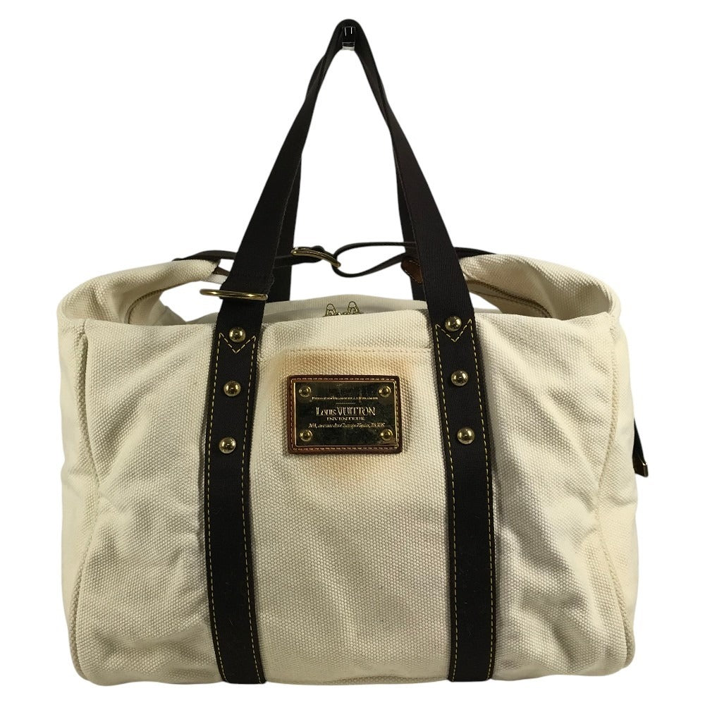 LOUIS VUITTON M40033 Antigua Cabas GM Cabas GM Bag Shoulder Tote Bag Shoulder Bag Canvas Unisex Ecru White