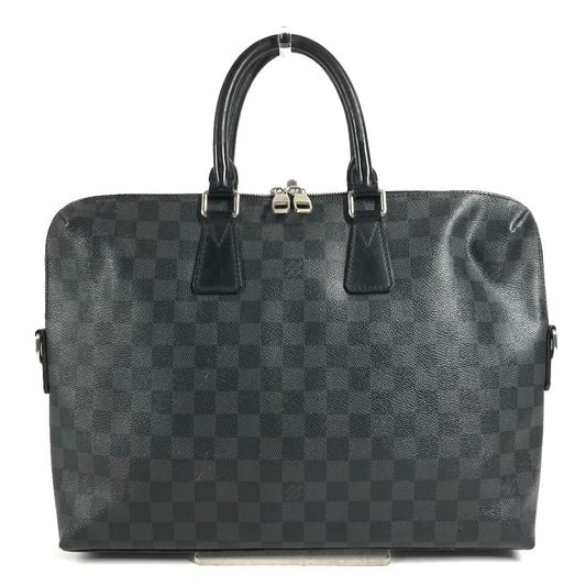 LOUIS VUITTON N48224 ダミエグラフィット ポルトドキュマンジュール PDJ カバン ブリーフケース ハンドバッグ 書類バッグ ビジネスバッグ ダミエグラフィットキャンバス メンズ ブラック