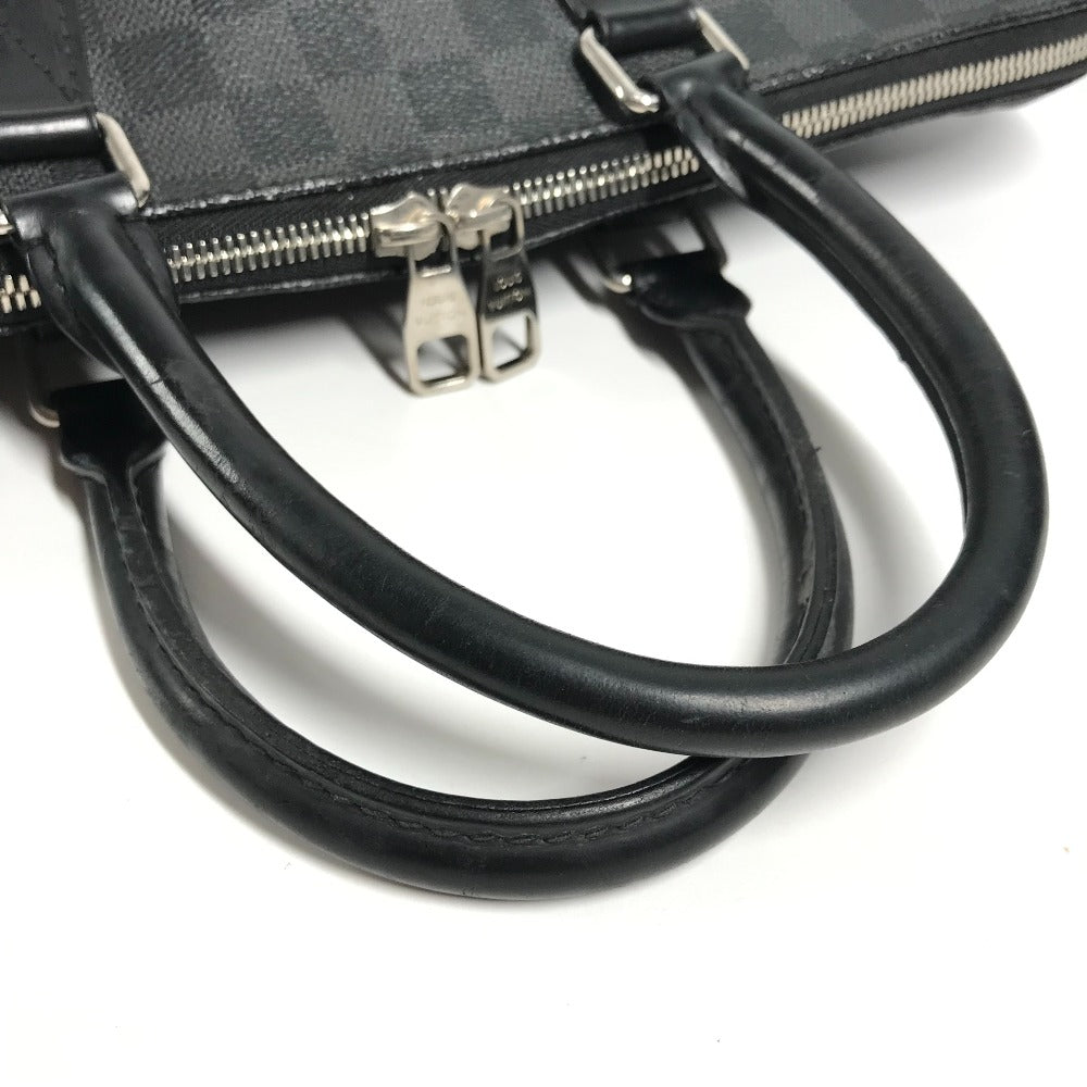 LOUIS VUITTON N48224 Damier Graphite Porte Documents Jour PDJ กระเป๋า กระเป๋าเอกสาร กระเป๋าถือ กระเป๋าเอกสาร กระเป๋าธุรกิจ แคนวาส Damier Graphite ผู้ชาย สีดำ