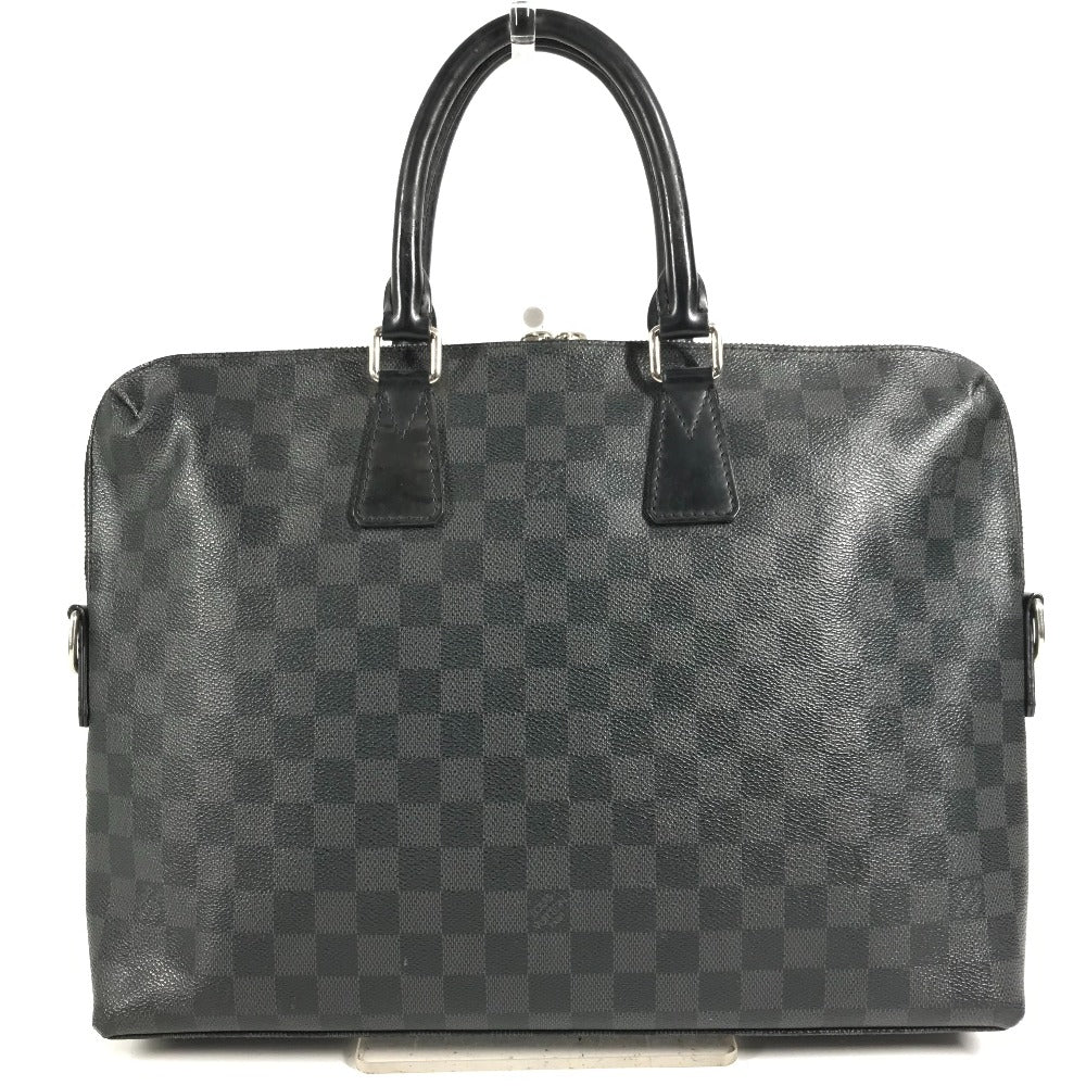 LOUIS VUITTON N48224 Damier Graphite Porte Documents Jour PDJ กระเป๋า กระเป๋าเอกสาร กระเป๋าถือ กระเป๋าเอกสาร กระเป๋าธุรกิจ แคนวาส Damier Graphite ผู้ชาย สีดำ