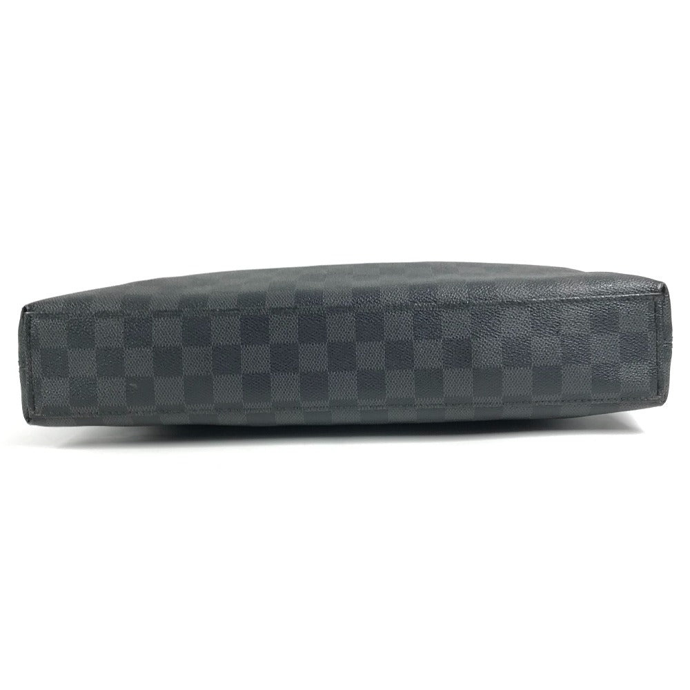 LOUIS VUITTON N48224 Damier Graphite Porte Documents Jour PDJ กระเป๋า กระเป๋าเอกสาร กระเป๋าถือ กระเป๋าเอกสาร กระเป๋าธุรกิจ แคนวาส Damier Graphite ผู้ชาย สีดำ