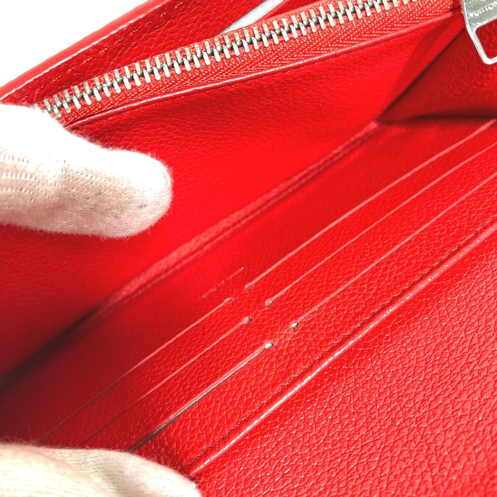 LOUIS VUITTON M81909 モノグラム LV × YK 草間彌生 ポルトフォイユ サラ NM 草間彌生 ドット 水玉 2つ折り フラップ 長財布 レザー ユニセックス レッド