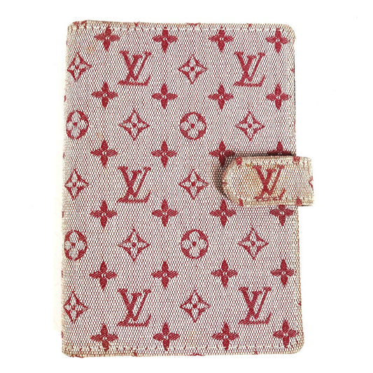 LOUIS VUITTON R20912 モノグラムミニ アジェンダPM アジェンダ PM システム手帳 ステーショナリー 手帳カバー モノグラムミニキャンバス ユニセックス スリーズ レッド