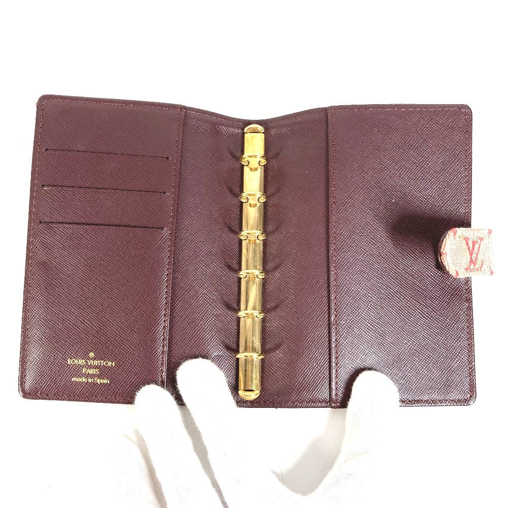 LOUIS VUITTON R20912 モノグラムミニ アジェンダPM アジェンダ PM システム手帳 ステーショナリー 手帳カバー モノグラムミニキャンバス ユニセックス スリーズ レッド