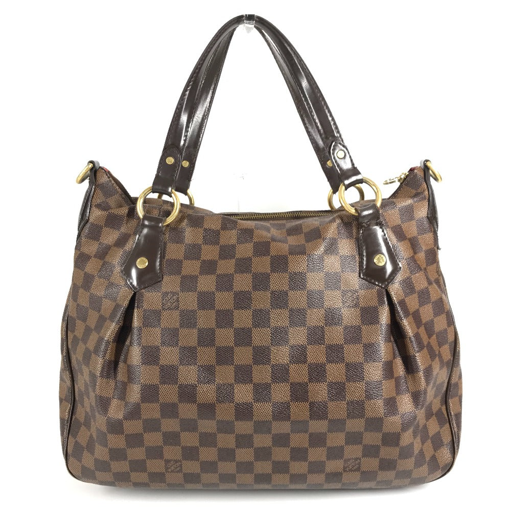 LOUIS VUITTON N41131 Damier Evora MM Evora MM Bag Tote Bag Shoulder Bag Damier Canvas Unisex Ebene Brown