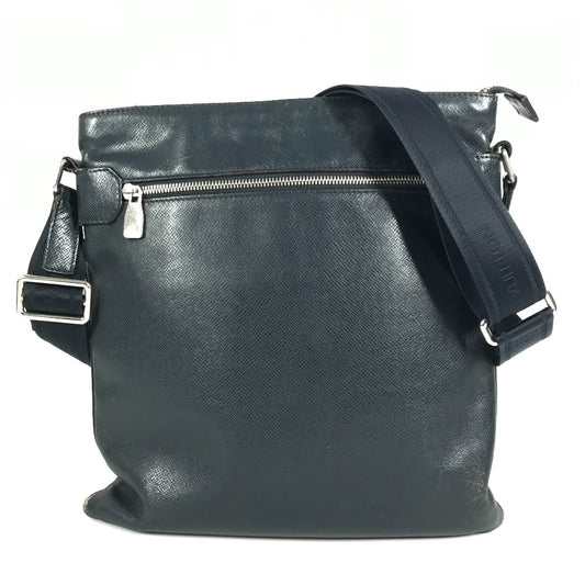 LOUIS VUITTON M32629 Taiga Sasha Bag Crossbody Pochette Shoulder Bag Taiga Leather Unisex Boreal Navy