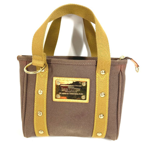 LOUIS VUITTON M40089 アンティグア カバPM カバ PM ハンドバック カバン トートバッグ キャンバス ユニセックス ブラウン