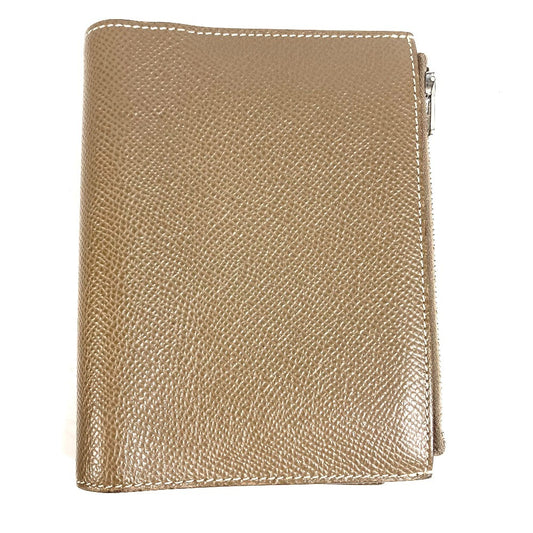 HERMES EAジップ EA ジップ システム手帳 ステーショナリー ポケット付き 手帳カバー レザー ユニセックス エトゥープ グレー