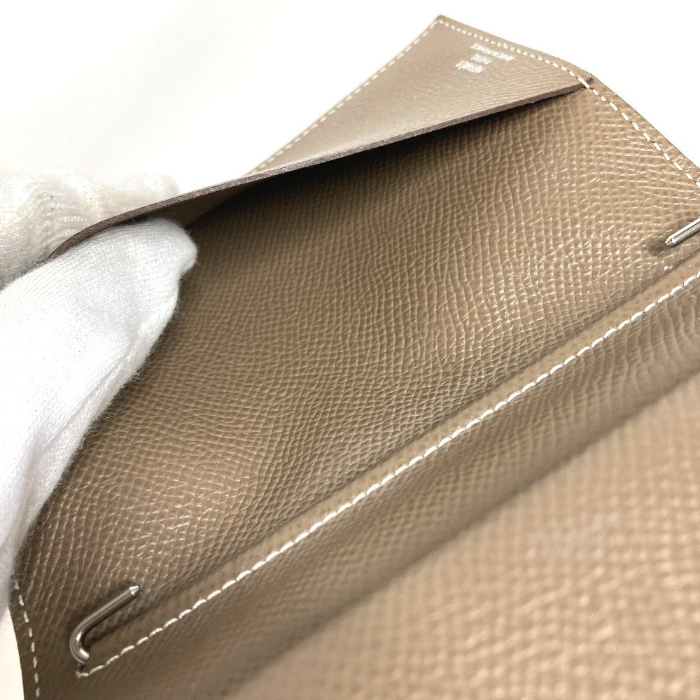 HERMES EAジップ EA ジップ システム手帳 ステーショナリー ポケット付き 手帳カバー レザー ユニセックス エトゥープ グレー