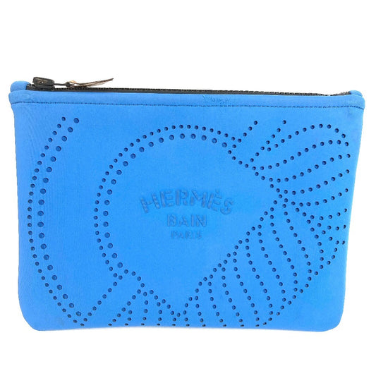 HERMES Neobain KanoeH PM Makeup Pouch Cosmetic Pouch Multi-purpose Pouch Pouch Polyamide Unisex Blue