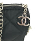 CHANEL CC ココマーク バイカラー 折り畳み傘 アンブレラ チェーンケース付き チェーンポーチ付き 傘 ナイロン ユニセックス ブラック
