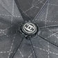 CHANEL CC ココマーク バイカラー 折り畳み傘 アンブレラ チェーンケース付き チェーンポーチ付き 傘 ナイロン ユニセックス ブラック