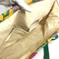 HERMES Vintage Bird Pattern Floral Pattern Bag Tote Bag Shoulder Bag Cotton Unisex Green