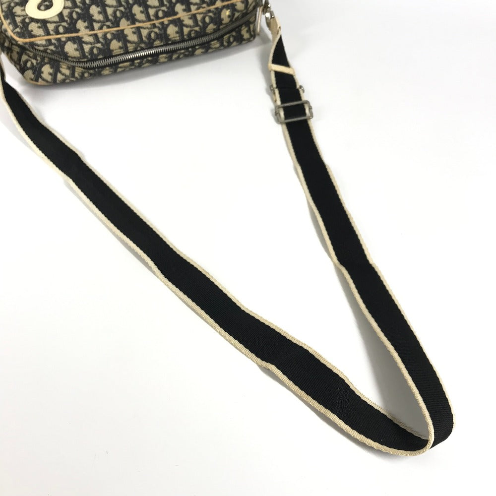 Dior Vintage Trotter Logo NO2 Bag Crossbody Pochette Shoulder Bag PVC/Canvas/Suede Unisex Black