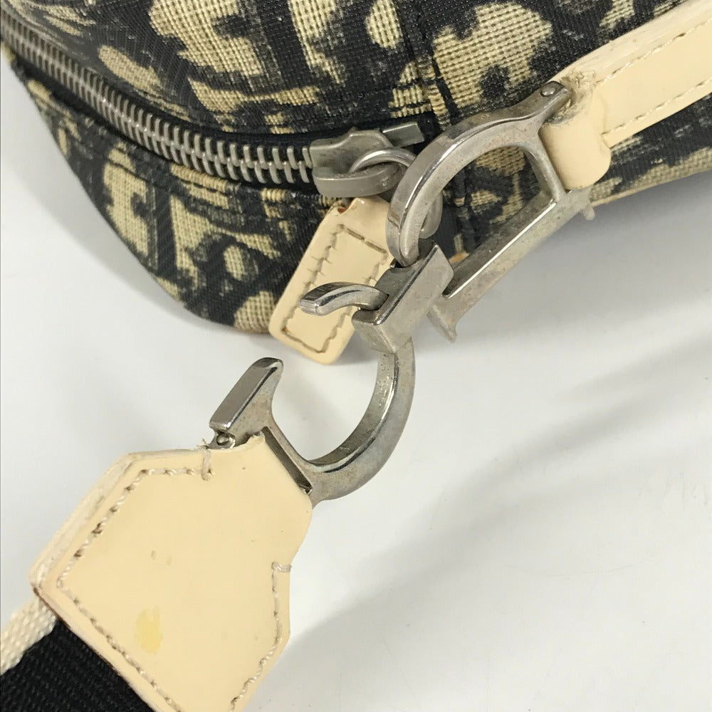 Dior Vintage Trotter Logo NO2 Bag Crossbody Pochette Shoulder Bag PVC/Canvas/Suede Unisex Black
