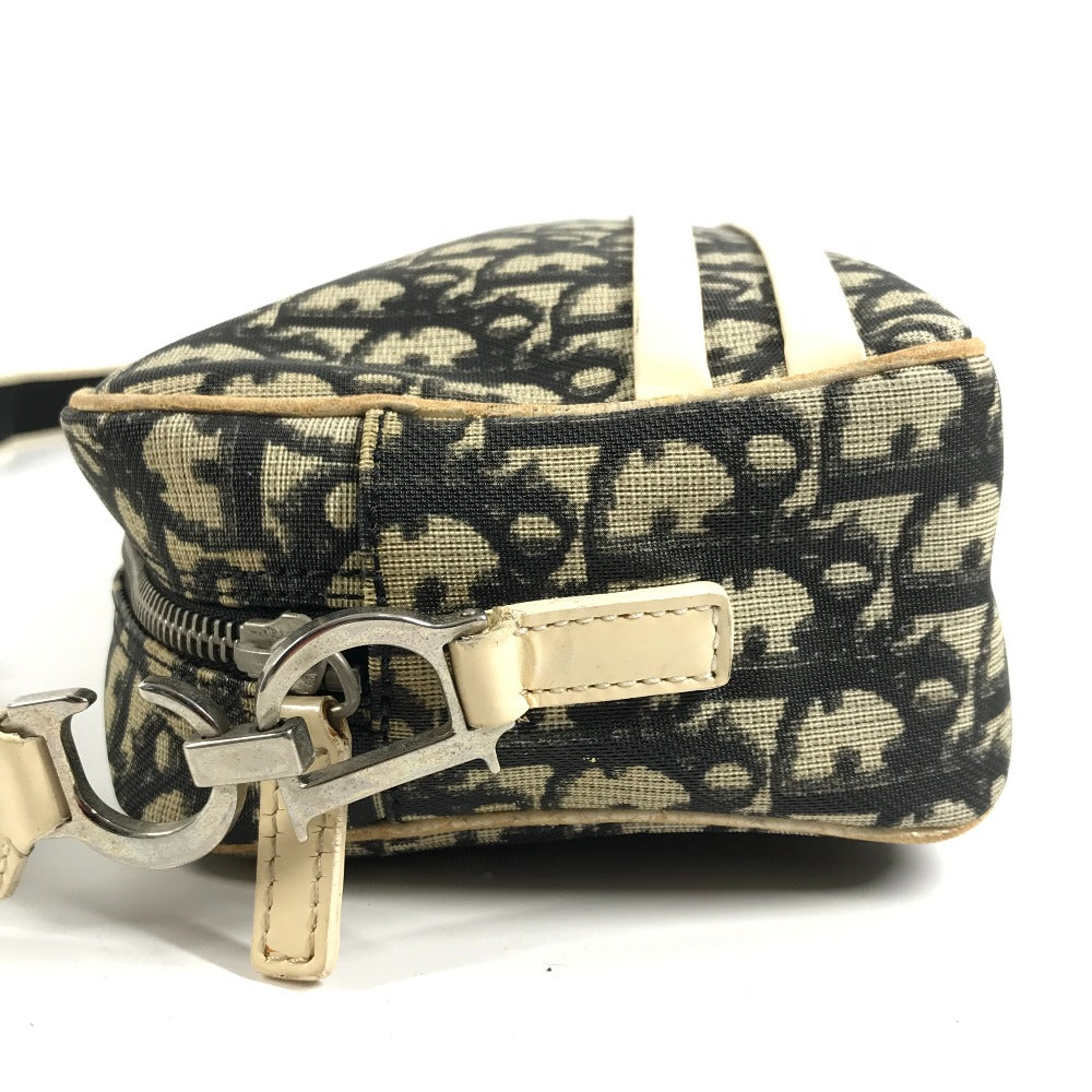 Dior Vintage Trotter Logo NO2 Bag Crossbody Pochette Shoulder Bag PVC/Canvas/Suede Unisex Black